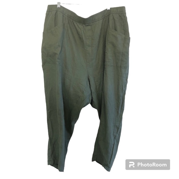 Old Navy Woman’s High-Waisted Cropped Linen-Blend Pants Plus Size4X - Picture 1 of 15